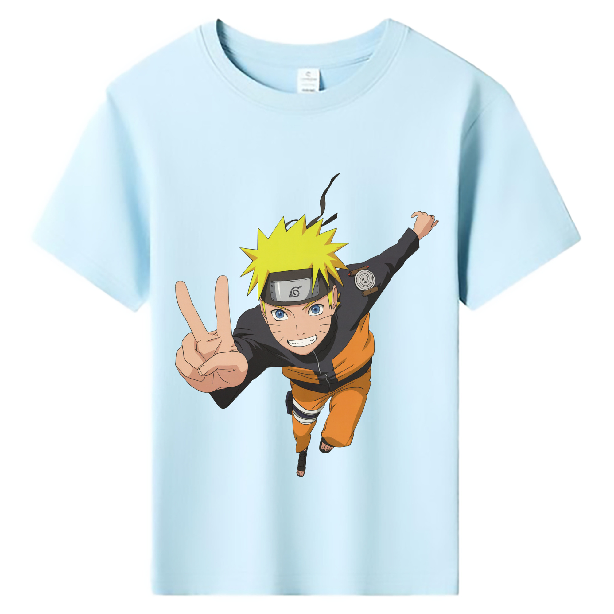 （画像用） NARUTO -ナルト- うずまき ナルト Uzumaki Naruto 綿100％キッズTシャツ（フロントプリント）
